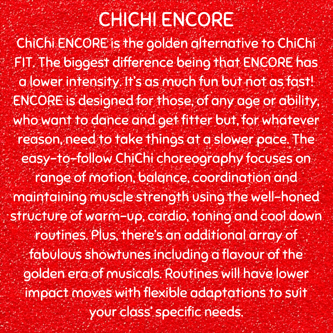 CHICHI FIT ChiChi FIT is our signature programme. It is fun and addictive and where the roots of ChiChi FIT began. You’ll learn simple-to-follow routines from a variety of differ (1)